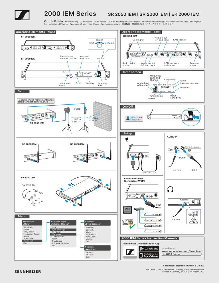 sennheiser sr 2050