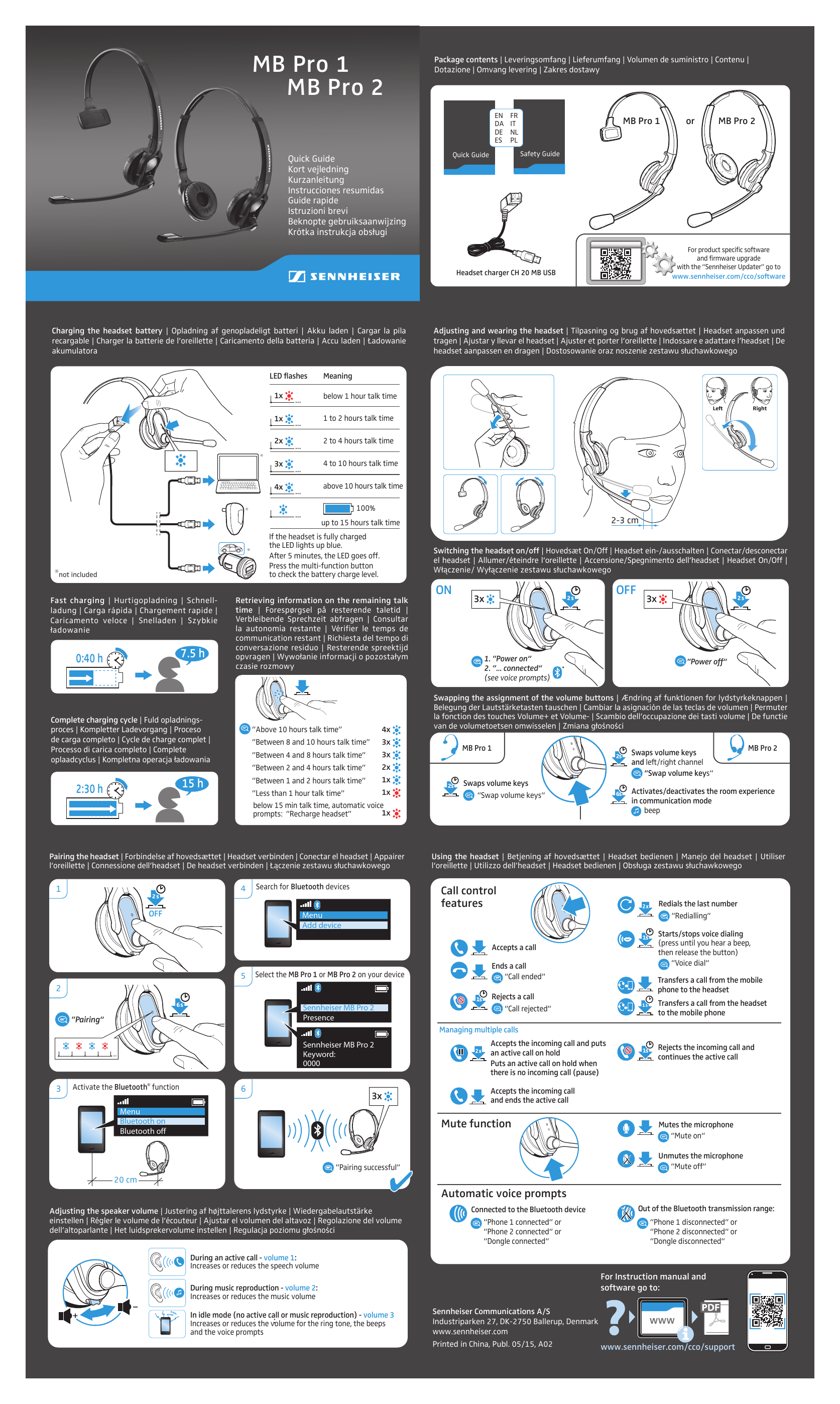 Sennheiser mb pro online 2 bluetooth headset pairing