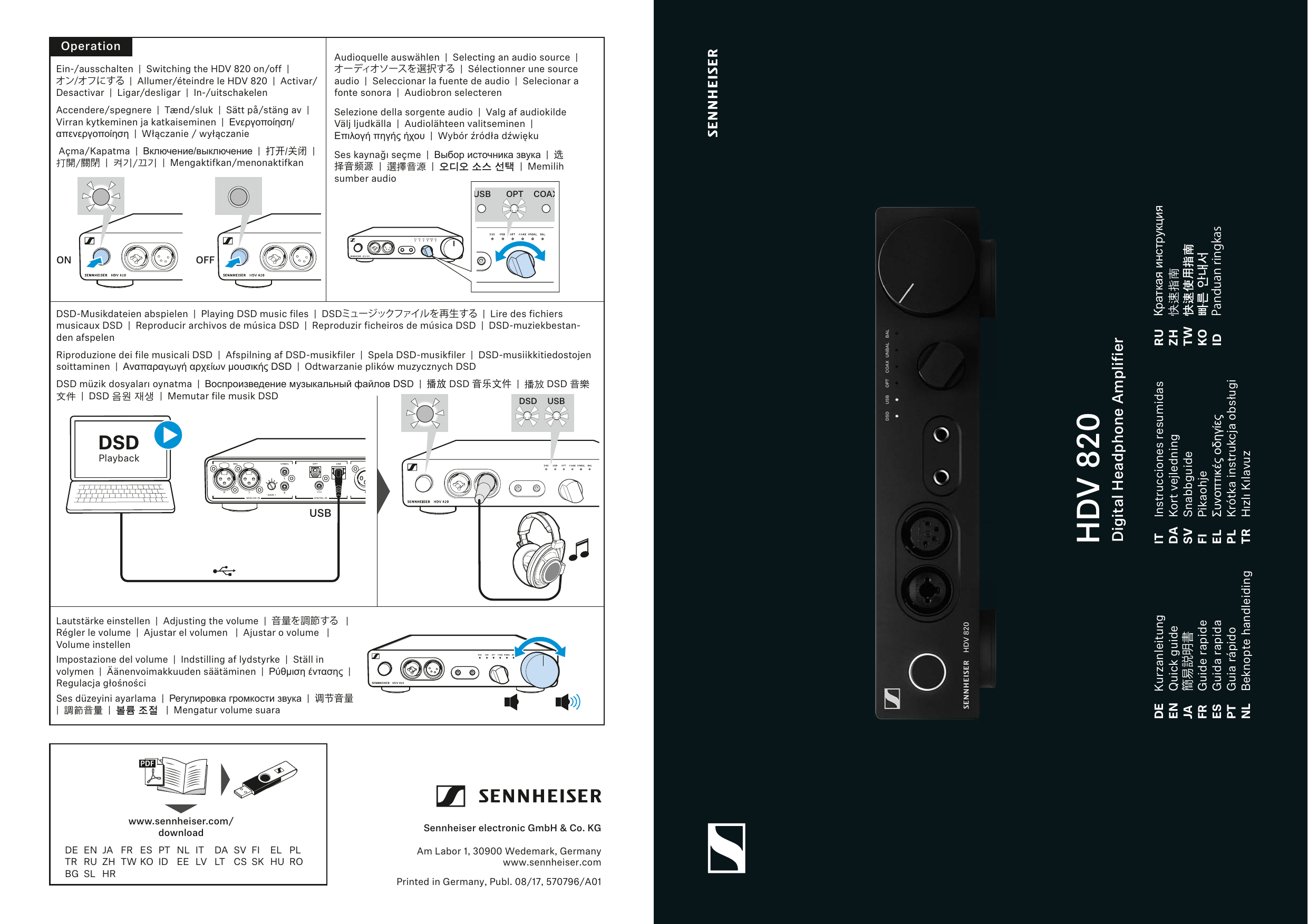 Sennheiser HDV 820 Quick Guide | Manualzz