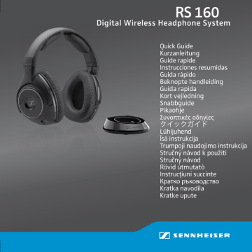 Sennheiser HDR 160 Quick Guide | Manualzz
