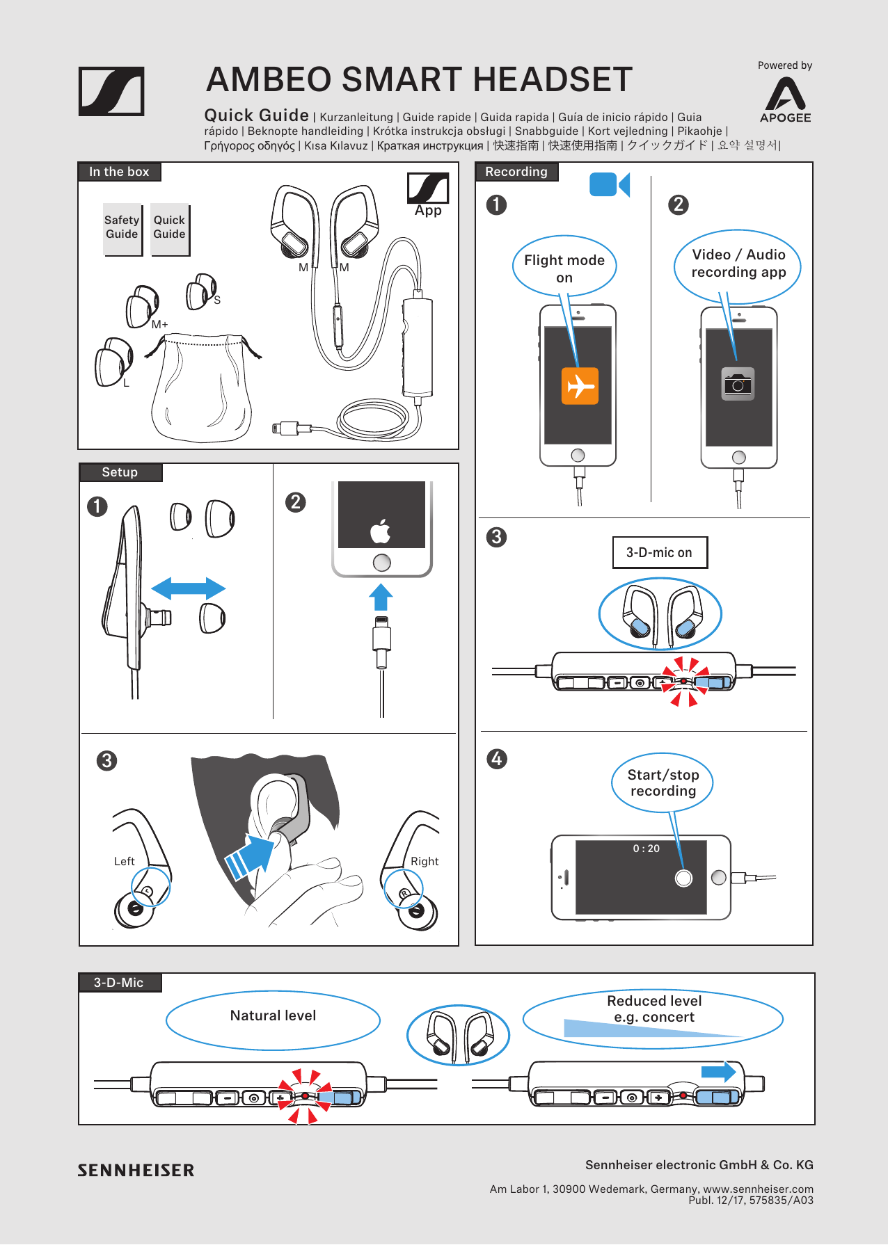 Sennheiser AMBEO Smart Headset Quick Guide | Manualzz