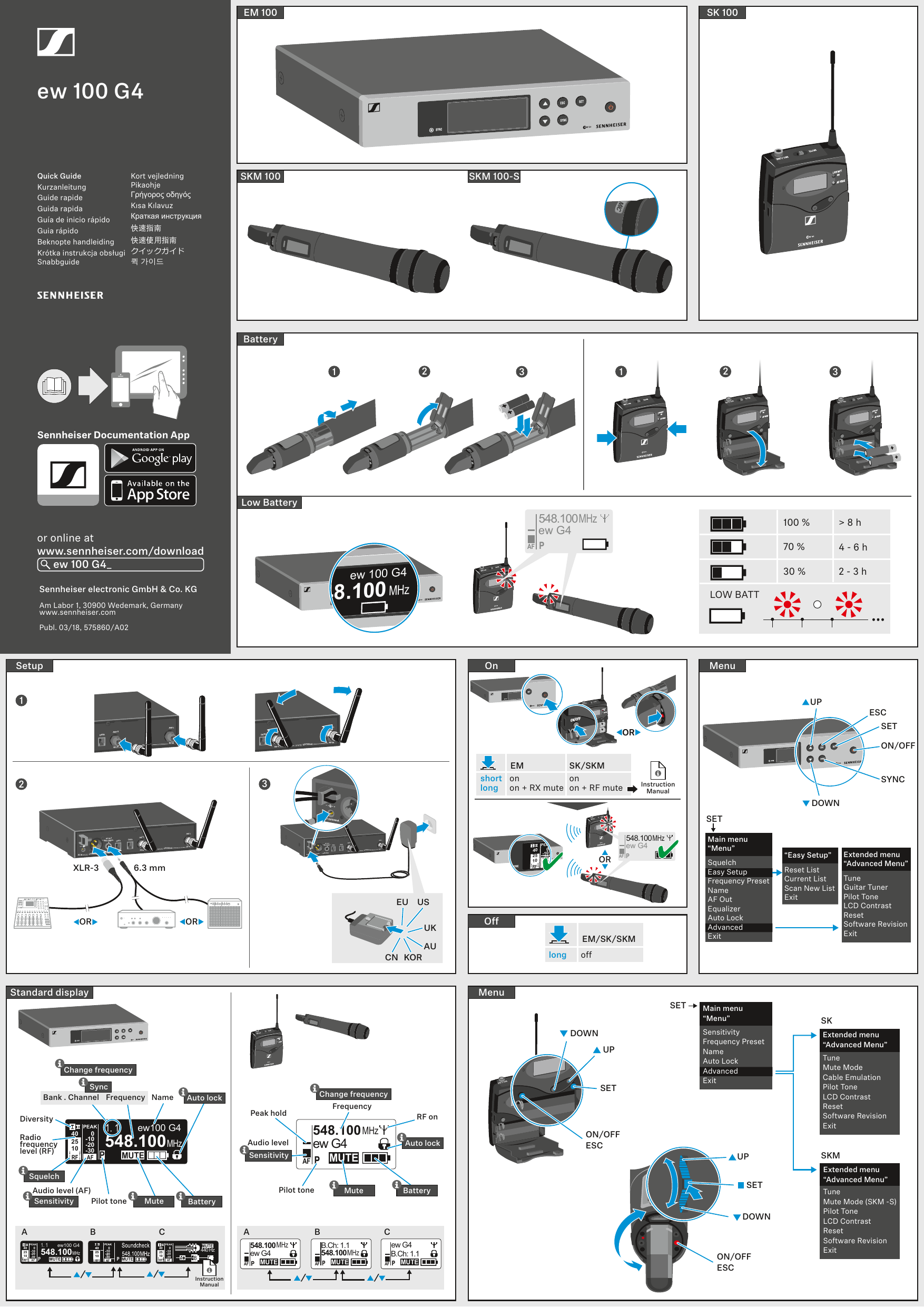 Sennheiser EW 100 G4-835-S Quick Guide 