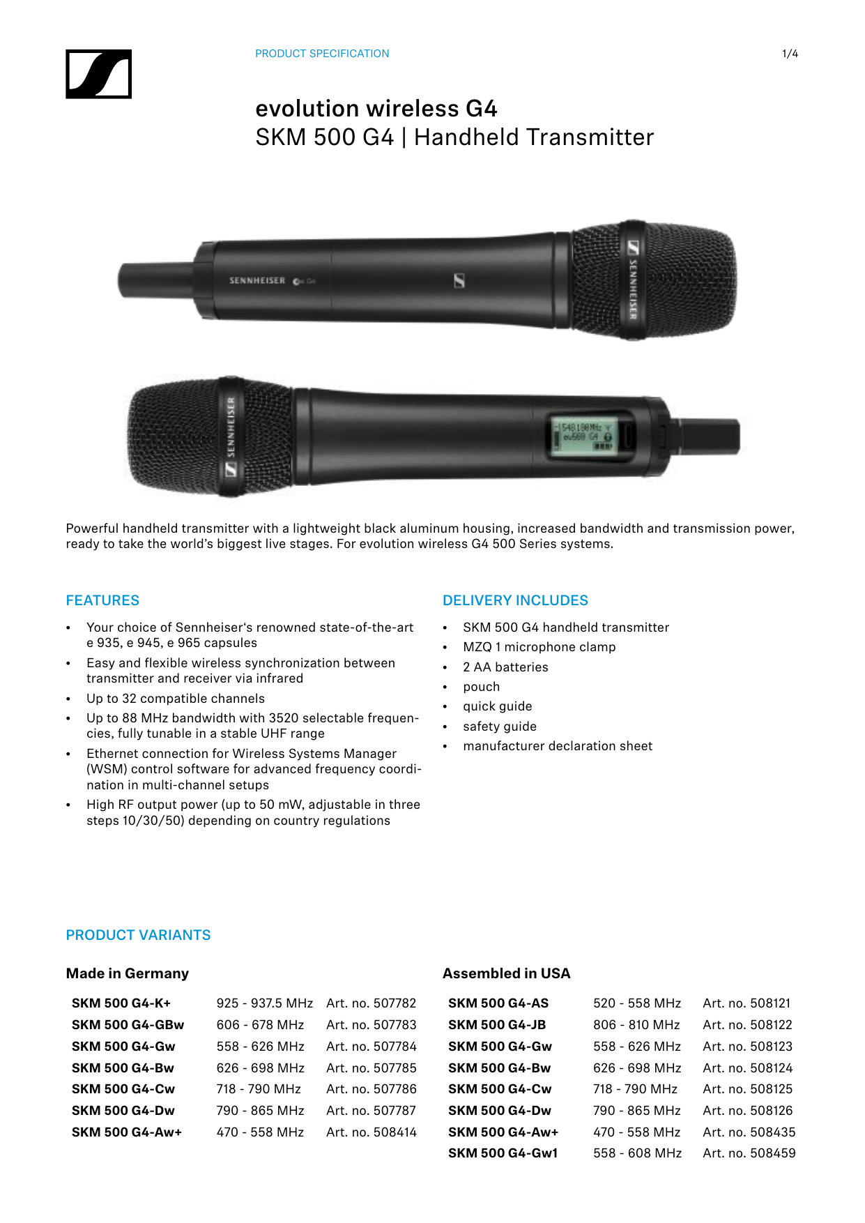 Sennheiser skm 500 online g4