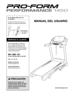 Proform performance outlet 1450 treadmill manual