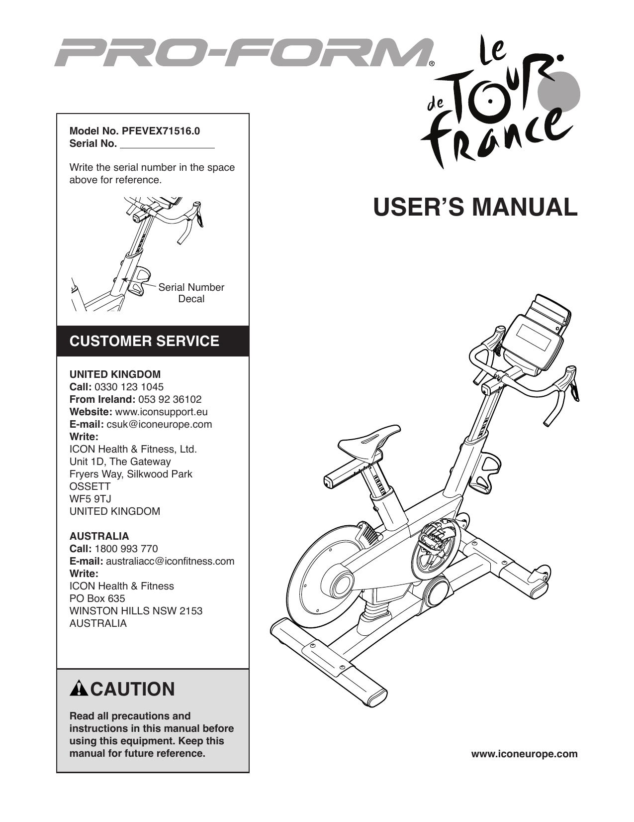 proform tour de france bike console not working