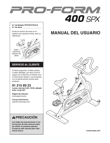 Bicicleta para ejercicio proform 400 spx hot sale