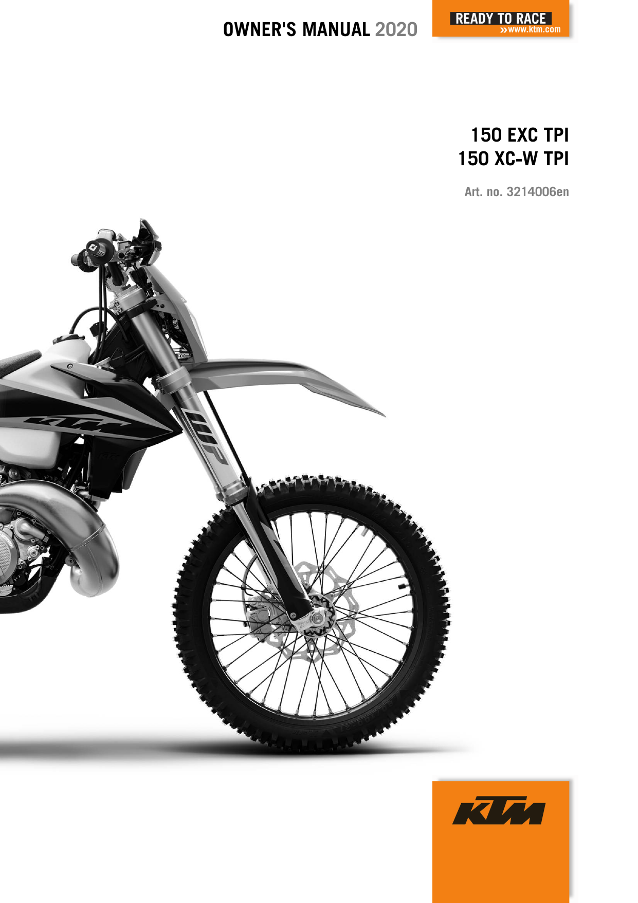 KTM 150 EXC TPI EU 2020 Enduro Bike 