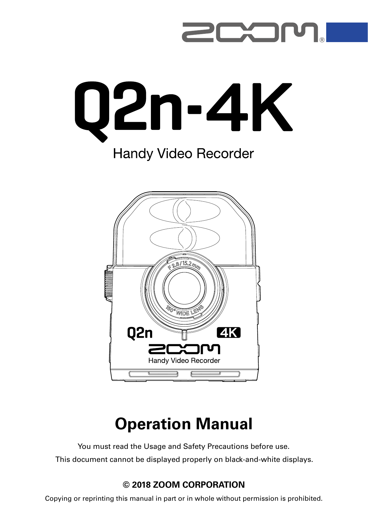 Zoom Q2n-4K Operating instructions | Manualzz