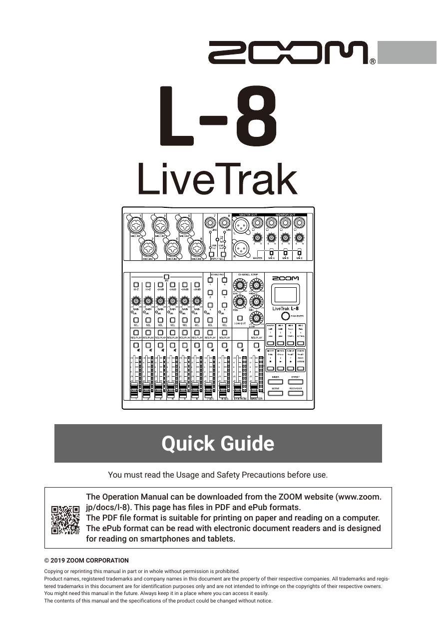 Zoom L8 Livetrak Manual edu.svet.gob.gt