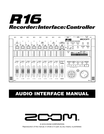 Zoom R16 Recorder : Interface : Controller Manual | Manualzz