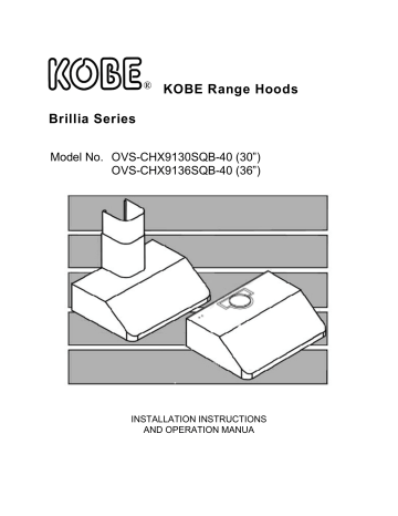 Kobe OVS-CHX91 Installation Manual | Manualzz