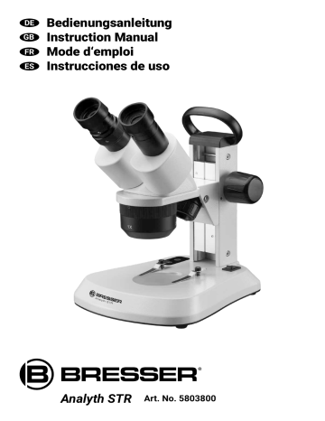 Bresser Analyth STR 10x - 40x stereo microscope Owner Manual | Manualzz