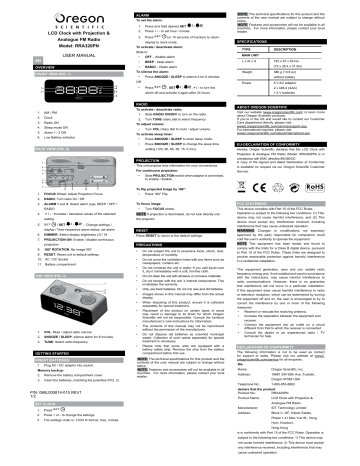 OREGON SCIENTIFIC Clock Radio User manual | Manualzz