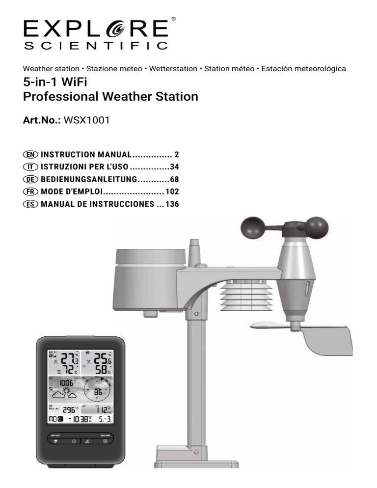 Mode D'emploi Station Meteo Bresser 5 En 1