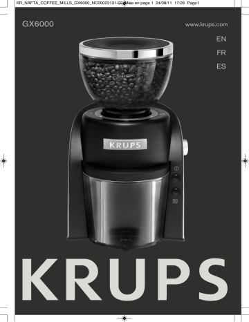 Krups GX600050 Burr Grinder GX600 User Manual | Manualzz
