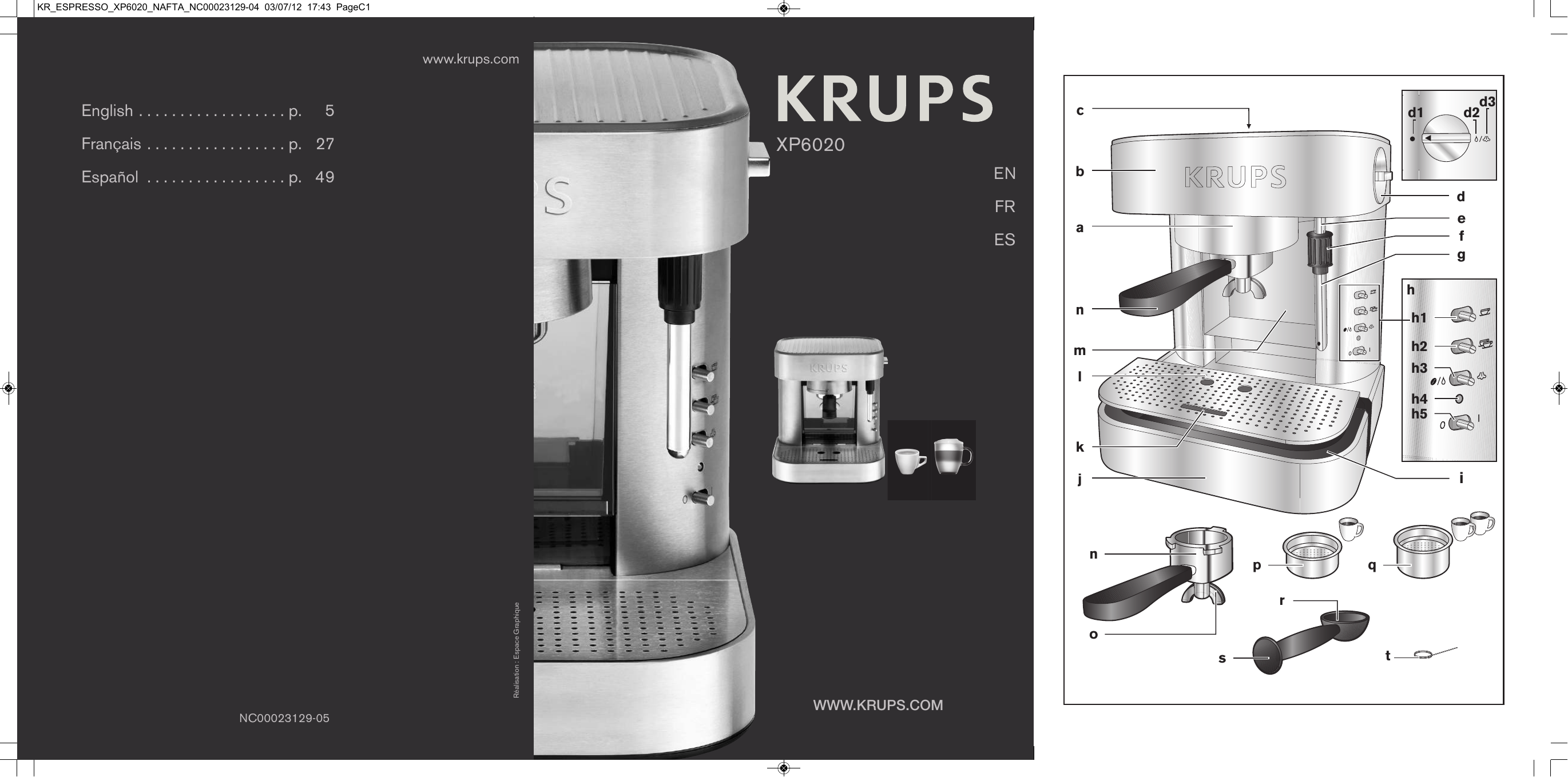 Krups XP602050 Manuel utilisateur | Manualzz