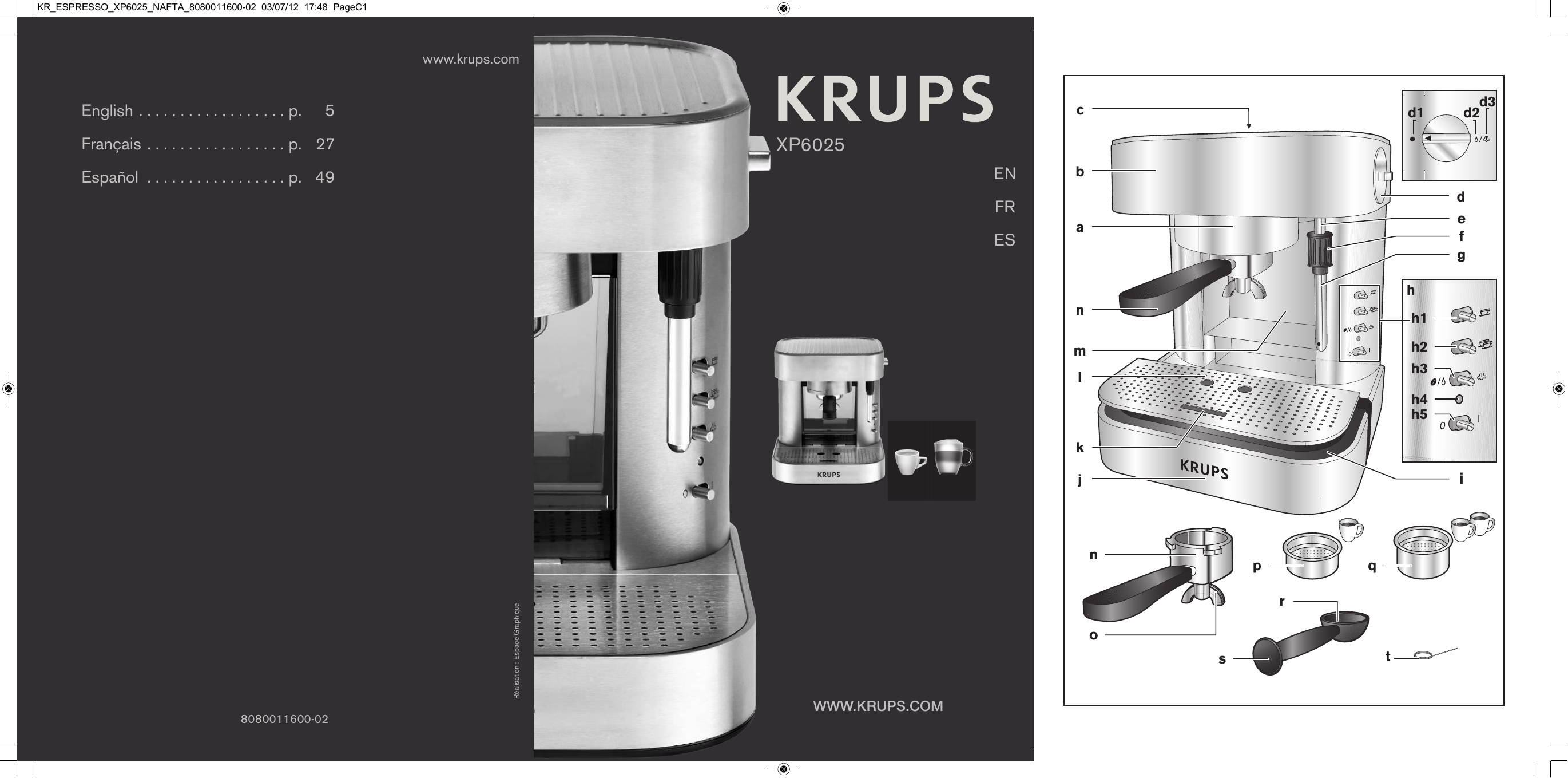 Krups XP602550 User manual | Manualzz