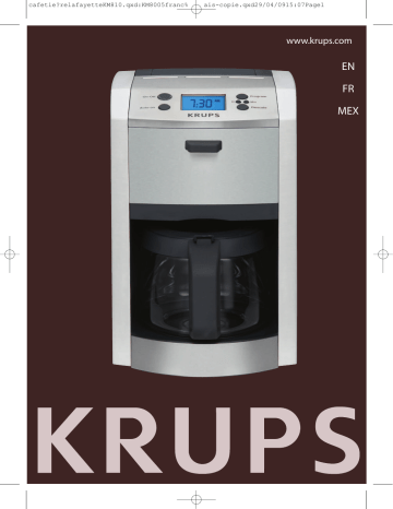 Krups KM810555 DIE CAST LAFAYETTE User Manual | Manualzz