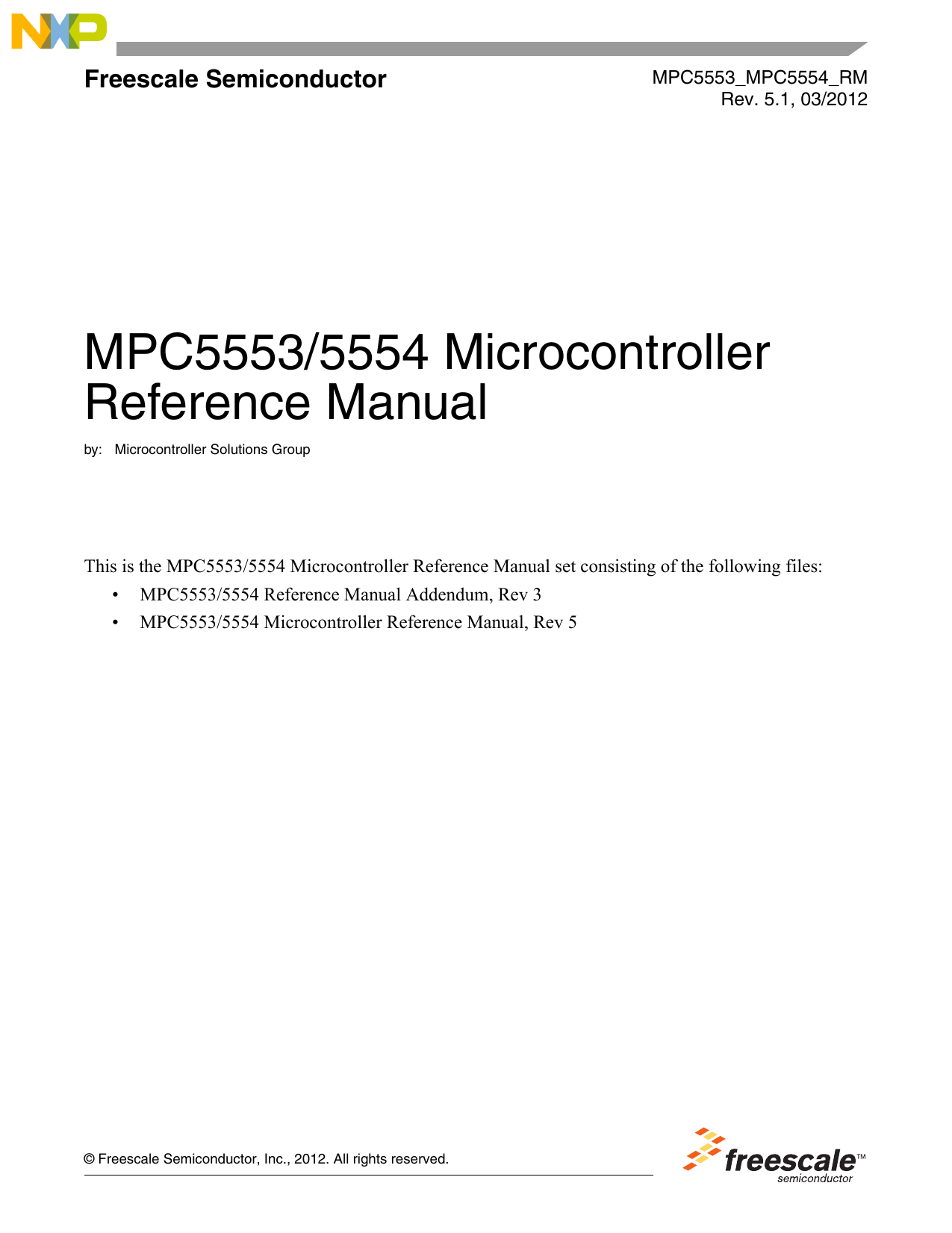 Nxp Mpc5554 Reference Guide Manualzz