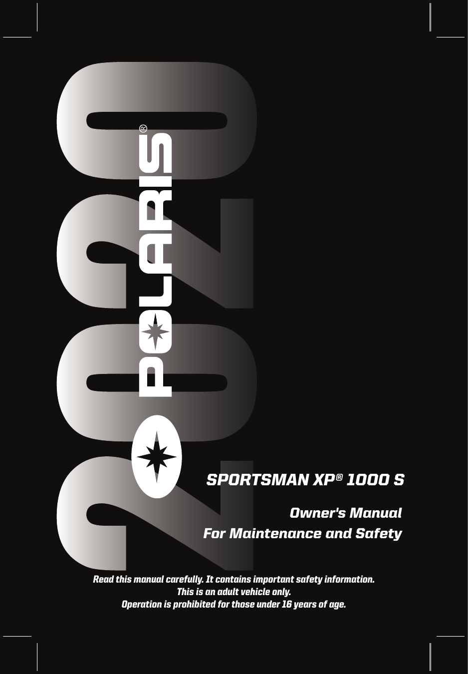 Polaris Sportsman Xp 1000 S Owner S Manual Manualzz