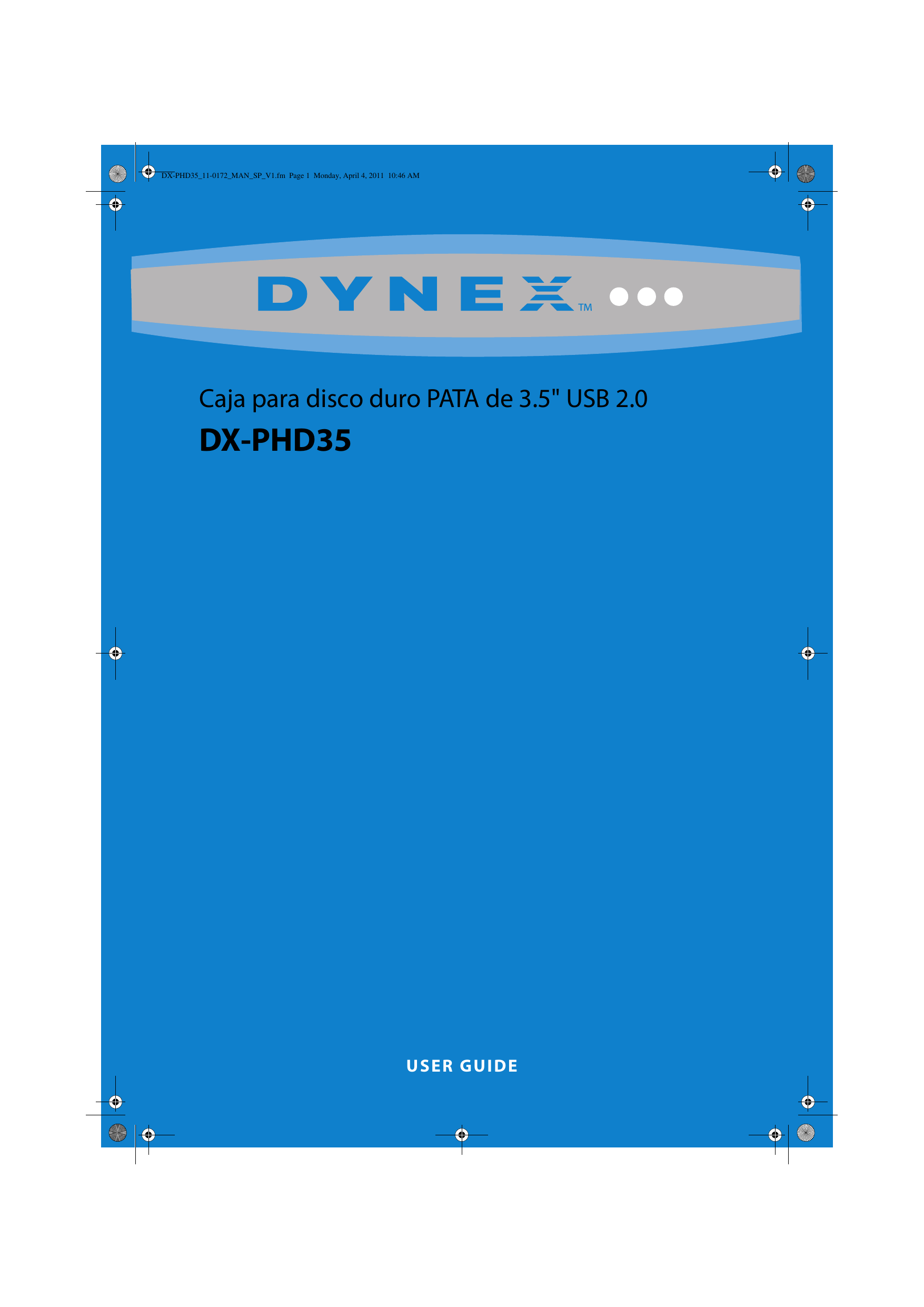 Dynex DXPHD35 3.5" External USB 2.0 Hard Drive Enclosure Manual de usuario Manualzz