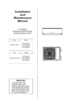 York Y-Series Single Zone System - Installation Manual, Manual ...