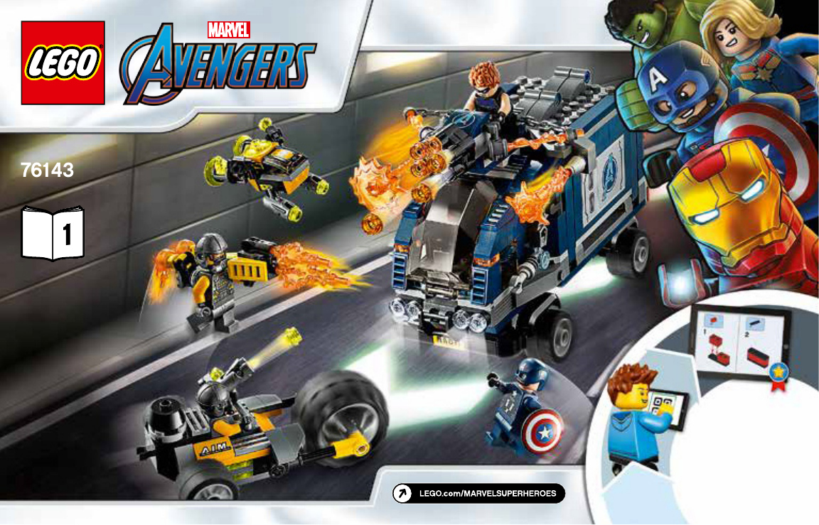 avengers take down truck lego