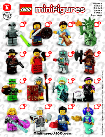 LEGO 8827 Minifigures, Series 6 Building Instruction | Manualzz