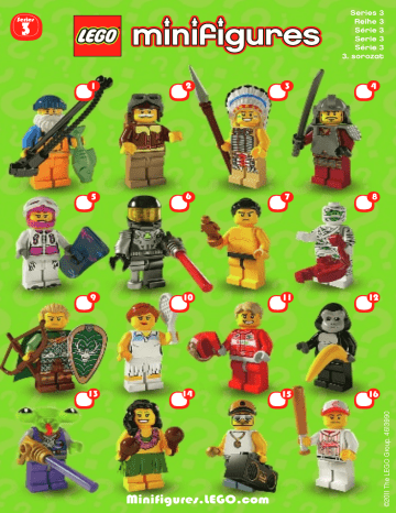 Lego 8803 Minifigures, Series 3 Building Instruction 