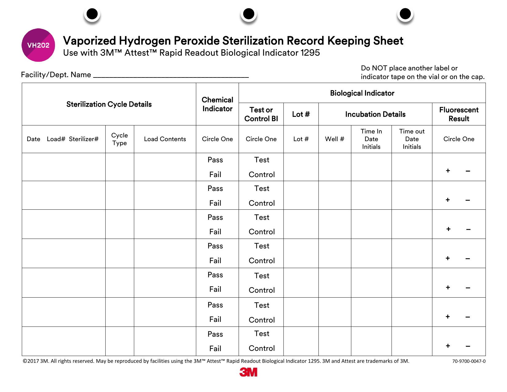 3m Attest Biological Indicator Log Sheet | rajpalace.com