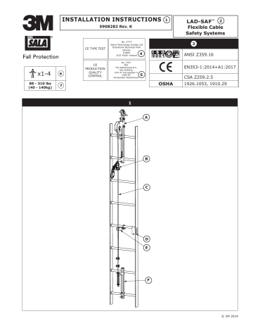 3m Dbi Sala Lad Saf Swaged Cable 3 8 Inch 1x7 Stainless Steel