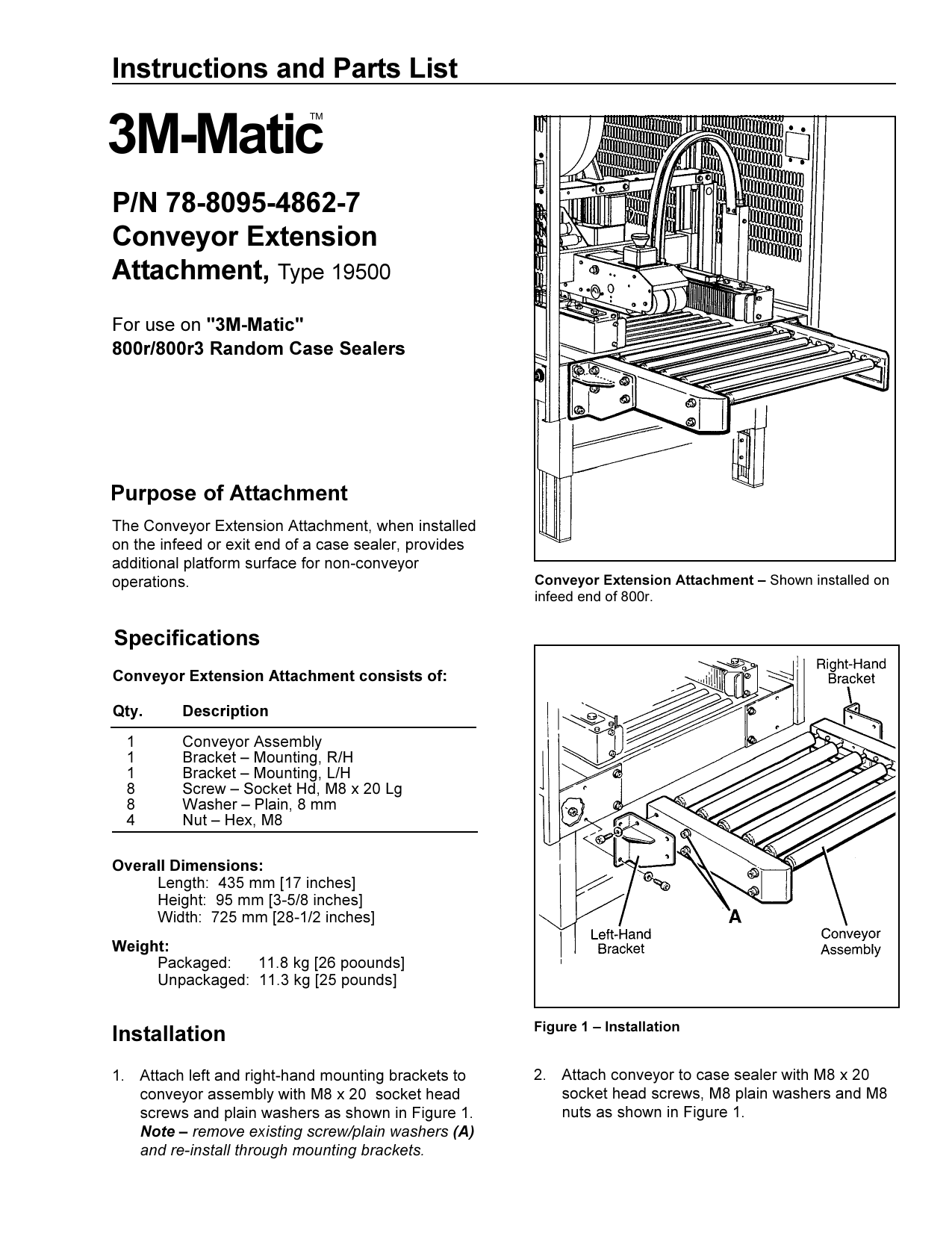 3m 3m Matic Infeed Exit Conveyor Operating Instructions Manualzz