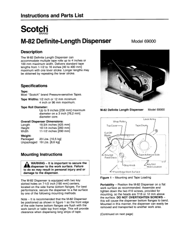 Scotch® Filament Tape Dispenser H131, 3/4 in, 6 per case