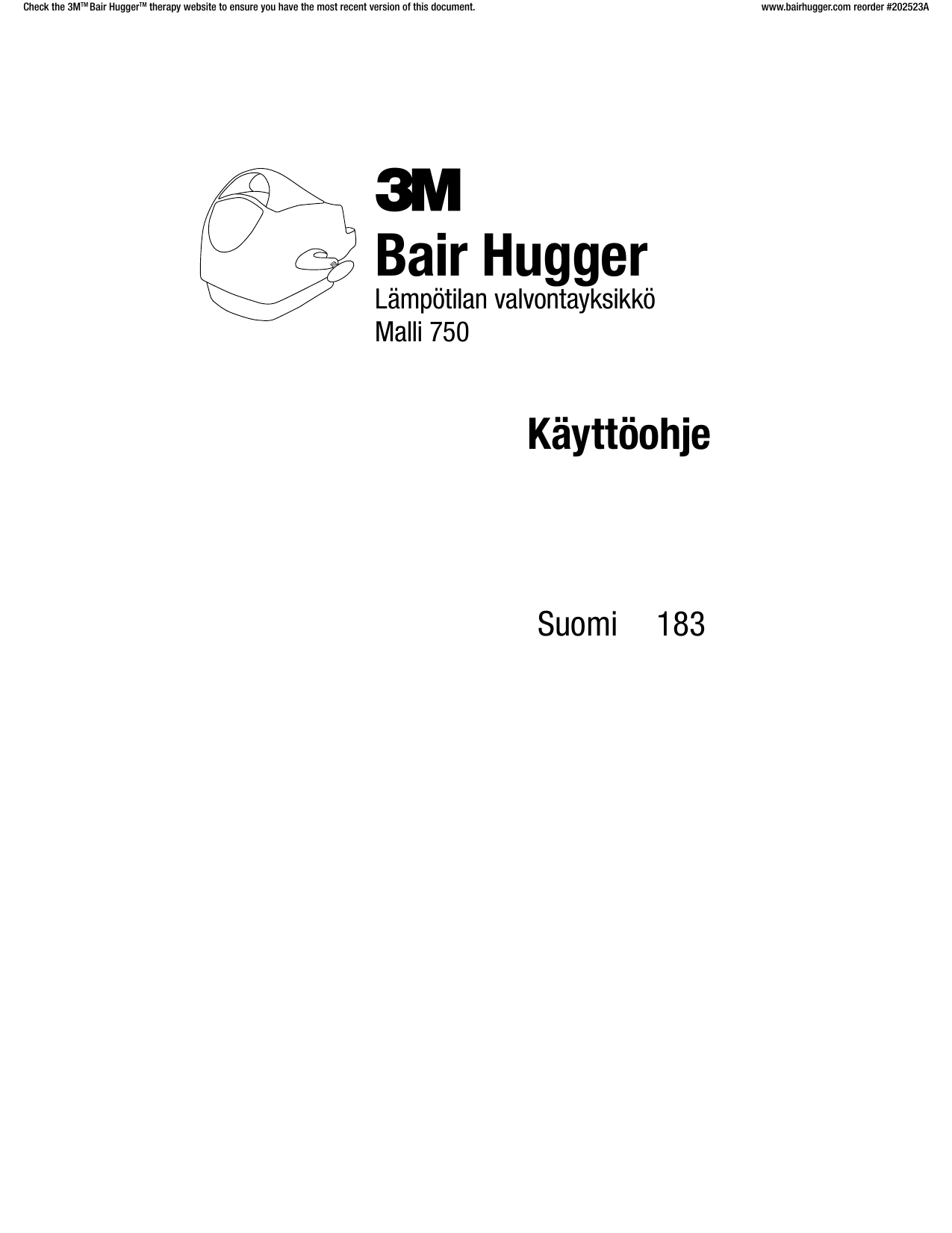 3M Bair Hugger™ Animal Health Warming Unit, Model 75077 Operating