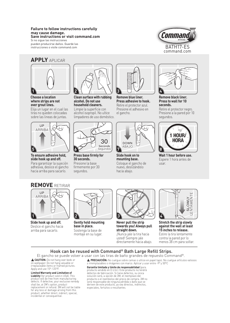 Command™ Bath Assorted Refill Strips