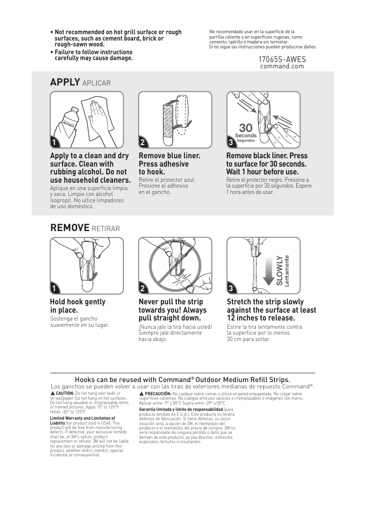 Command™ Outdoor Small Refill Strips