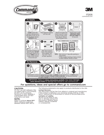 command damage free hanging instructions