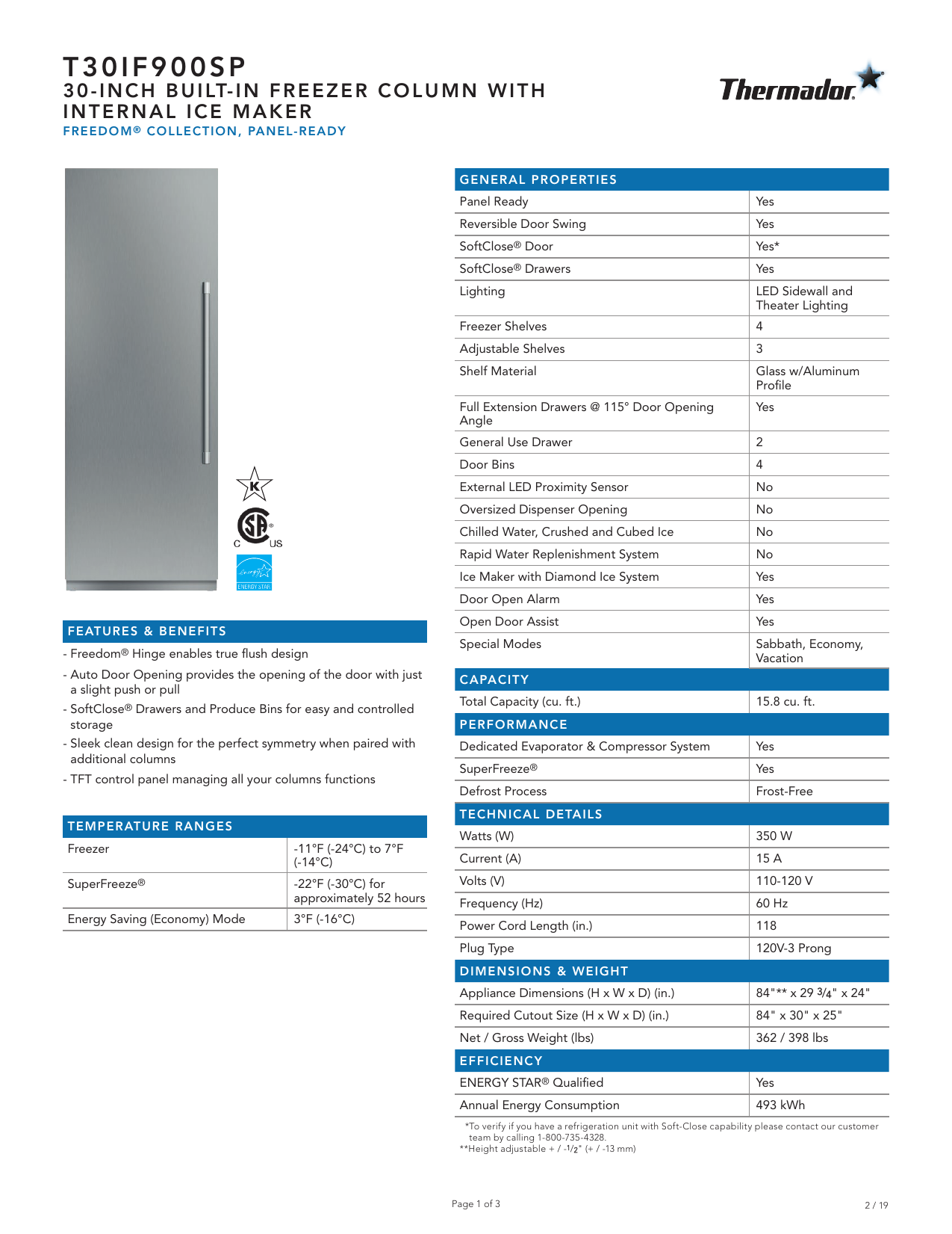 holiday freezer model lch0501pw