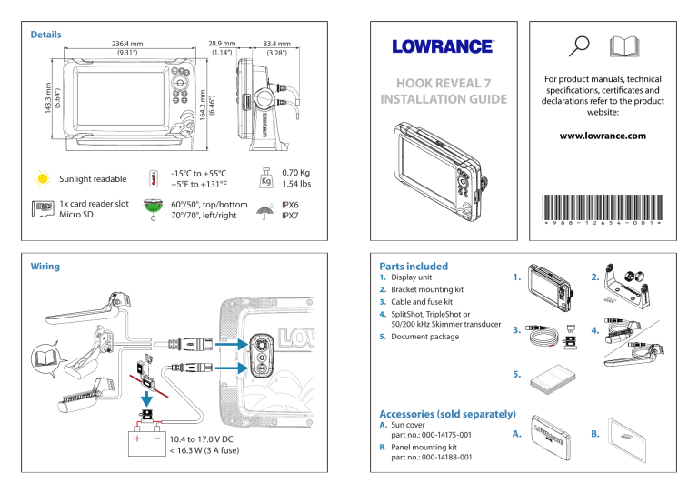 Lowrance Hook Reveal 7 Tripleshot User Manual