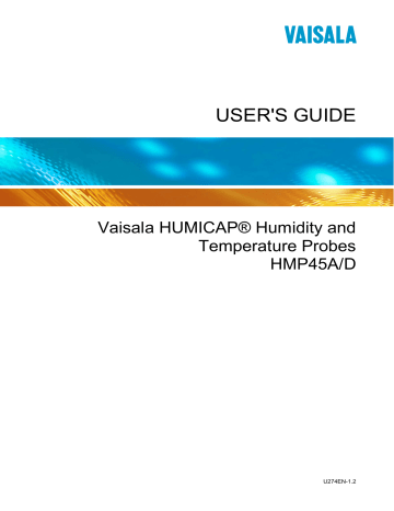 Vaisala HMP45AD Manual | Manualzz