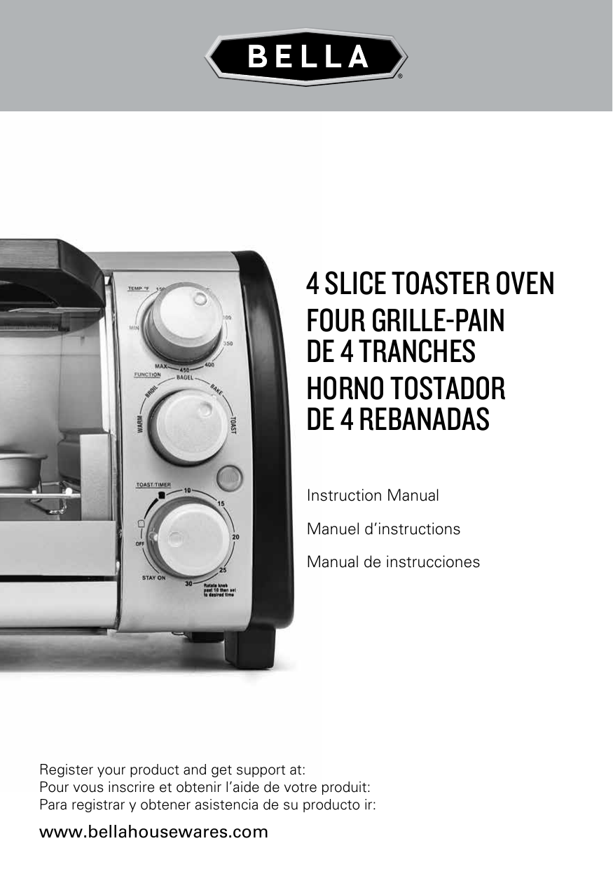 User manual Bella 4 Slice Toaster Oven (English - 20 pages)