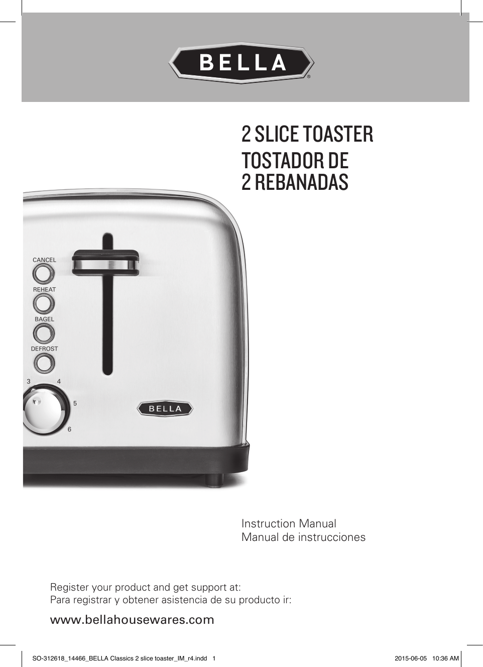 Bella classics outlet 2 slice toaster