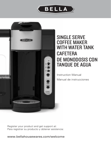 Bella Single Serve Coffee Maker Owner Manual | Manualzz