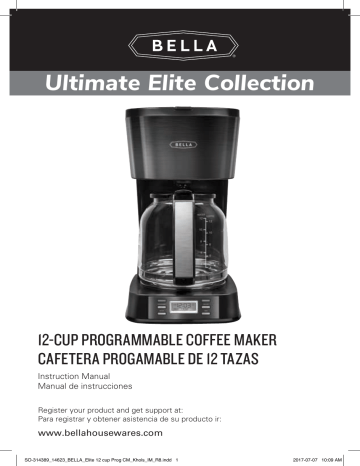 Bella Ultimate Elite Collection 12 Cup Programmable Coffee Maker