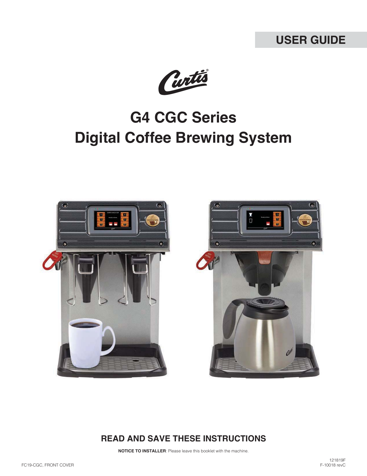 Curtis CGC, CGC1 User Guide | Manualzz