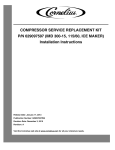 Cornelius IMD300-15-Compressor Service Replacement Kit Installation Manual