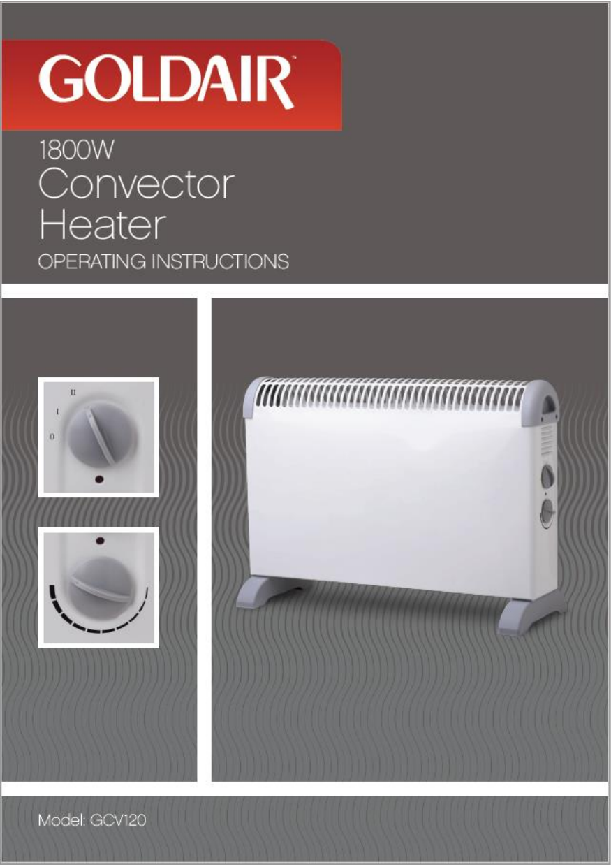 goldair select convector heater 2000w gscv120