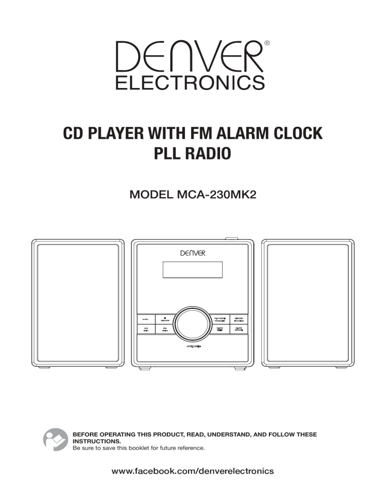 Denver Mca 230mk2 User Manual Manualzz