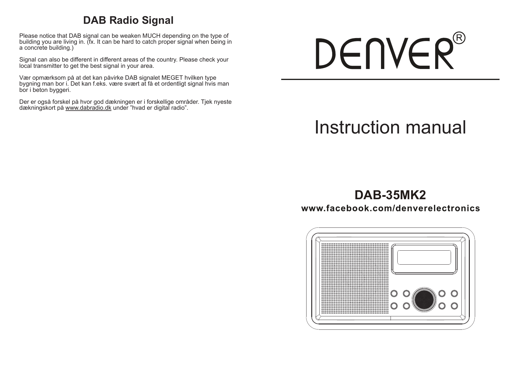 Denver DAB35MK2 User manual Manualzz