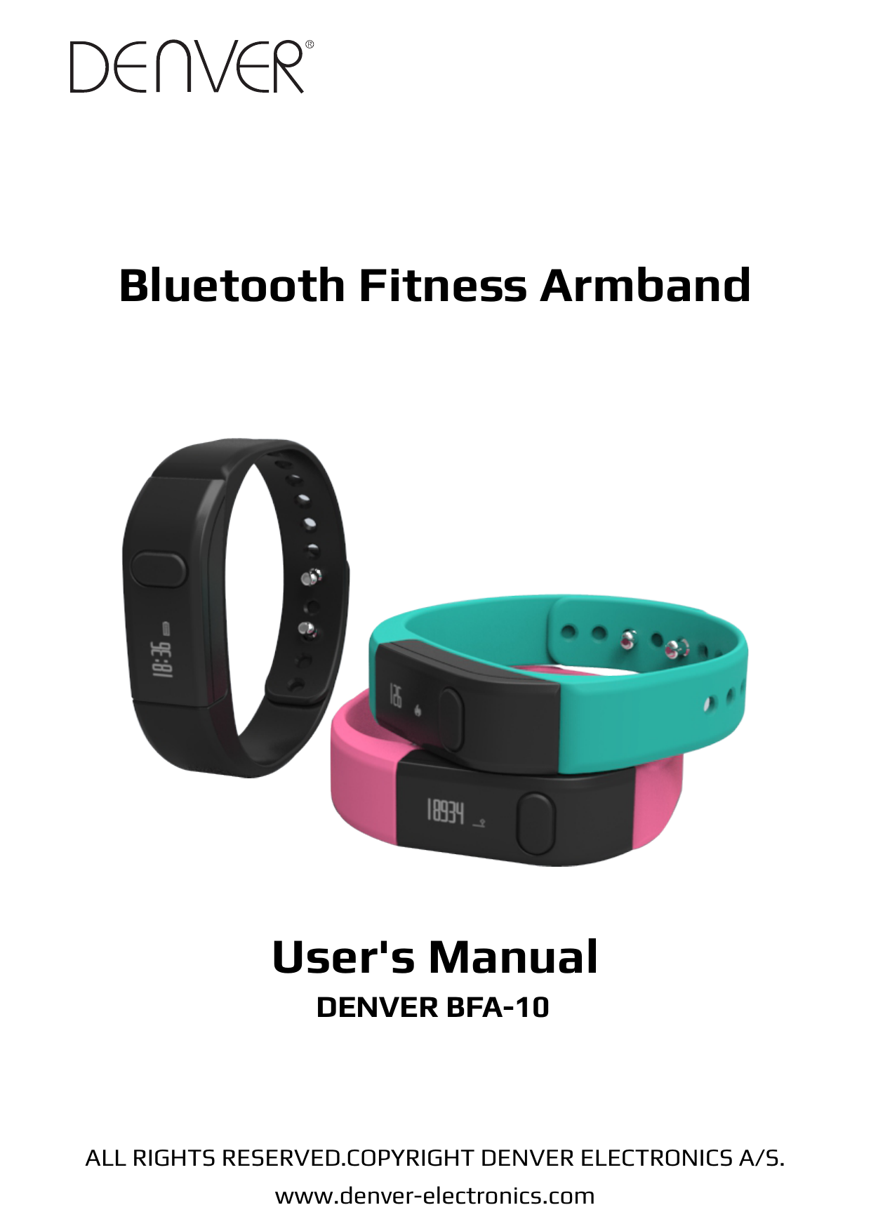 Denver BFA-10PINK Fitnessband Benutzerhandbuch | Manualzz